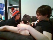 Green Socked Loser Cums under Heather Kane pressure!