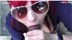 ”Amateur German hot girl sucking meat outdoors”