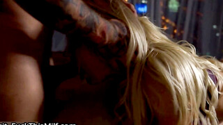 Passionate doggy-style penetration followed by a creampie received by an attractive y 24