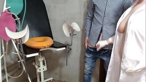 Mature nurse jerks off to extract sperm sample