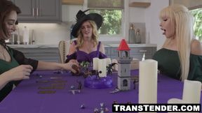 Coco Lovelock's double trouble spit roast by two ts hotties