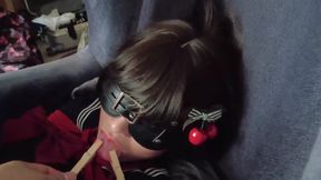 Mz04 - Orgasm Training with Pantyhose and Red Rope Binding