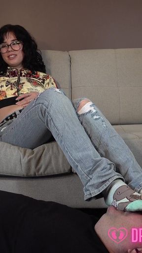Bethany's Personal Footstool - (dreamgirls in Socks)