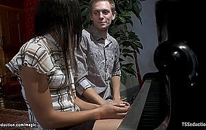 Shemale student anal fuck piano teacher