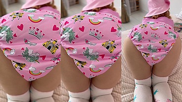 Curly Diaper Princess1 part