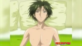 Masaru's Stepaunt Plays With Her Huge Tits, Then She Rides His Cock For The First Time