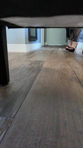 Voyeur POV – Watching My Feet From Under the Chair 👀👣