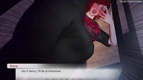 Busty MILF sucks tenant's massive cock in 3D hentai game