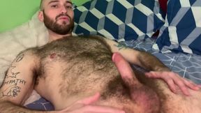 Travis Busts All Over His Sexy Hairy Body!