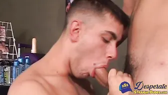 TJ Cummings gets his big cock sucked by straight buddy Kal