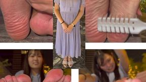 With Underwear Flash Japanese Beauty Size 8 Super Sensitive Sole Tickling Feet Comparison; 4 minutes 55 seconds