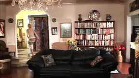 Busty blonde MILF rides cock and gets creampie