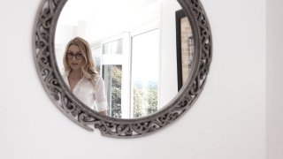 Blonde Beauty in Glasses and a Plaid Skirt Enjoys Hot Sex with Stud Tommy Gunn