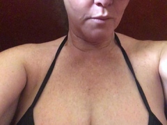 Big boobs milf masturbates with her dildo