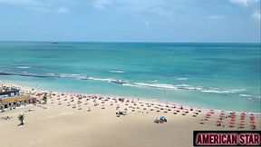Levou a safada pra praia e meteu a vara no 1 dia