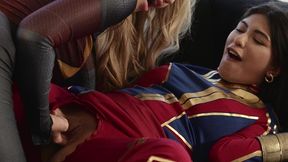 captain marvel, monica rambeau, ms. marvel fuck each other (blake blossom, reyna belle, ana foxxx) - porn cosplay parody