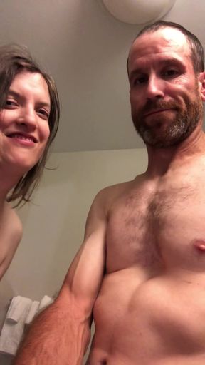 Couple in bathroom