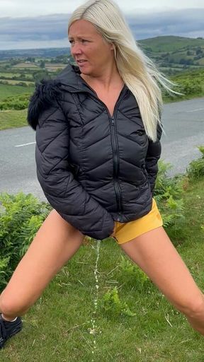 Moorland roadside wee