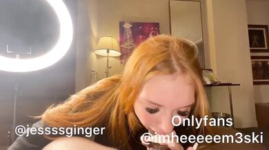 Ginger redhead bbc first time creampie blowjob doggy style