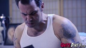 Stepdad can't resist busty Jessa Rhodes getting doggy-styled by his big-dicked stepdaughter