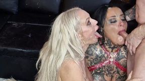 Louise Lee & Ashley Cumstar's Filthy Piss & Anal Threesome: Cream, Food Fucking, Ass Milking Madness