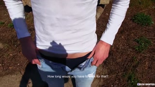 CZECH HUNTER 426 -  Hot Stud Gets His Tight Ass Boned Out In Public
