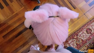This kitty licked all the cream! Whipped cream blowjob