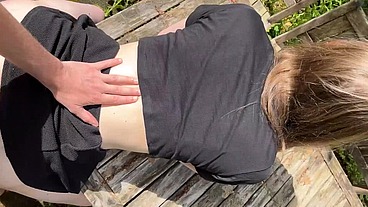 Anal creampie in the BlackForest