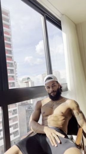 Andy Rodrigues big black cock masturbating and cumshot