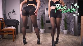 Secretary In Tight Pantyhose Modeling Long Legs