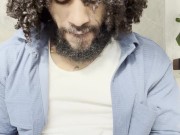 Handsome black man handjob cumshot