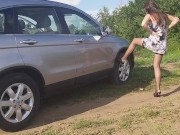 Driving can be deflated tire and ripped stocking # a Beer,BUTT PLUG and an ORGASM can fix them all