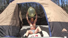 Finding & Blowing Balloons In Tent in Deep Woods Florida - WMV
