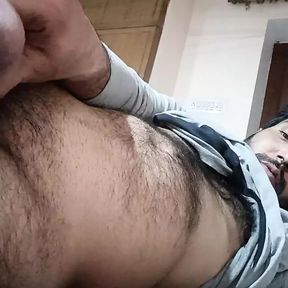 Handjob practice enjoy indian man