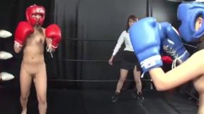 Fully Naked Female Boxers Compete Intensely for Championship Title
