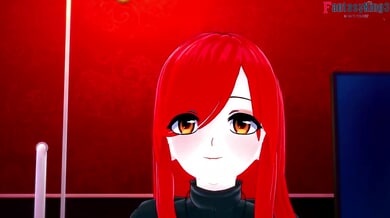 Parasoul takes a thick cock in missionary at a neon love hotel in 3D hentai