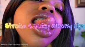 Goddess Aspen Aires Wants You To Stroke To Her Juicy Ebony Lips