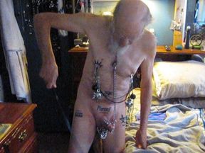 Oiled, Nipple Play, Self Bondage and Masturbating