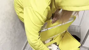 Pizza Delivery Girl Gobbles My Dick Deep and Wears My Cum on Her Small Tits