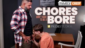 Hairy Stepdad Barebacks His Stepson To Do His Chores