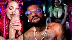 white snow bunny owns your big white cum spraying cock, ai generated
