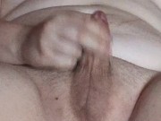 chubby trans girl jerks her small cock