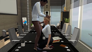 Hot blonde secretary gets pounded by her boss