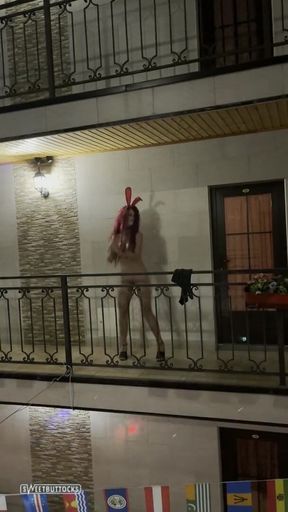 Dancing naked in the hotel