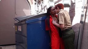 Female prison gaurd has her with with black female inmate