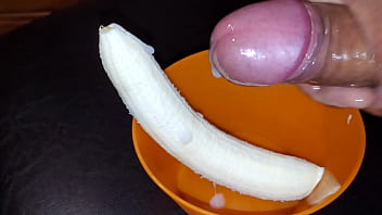 Banana dripping in my Cum is so good!