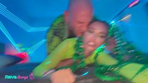 Neon Beauty Armani Black Slips From The Rave For A Lust-Fueled Hookup!