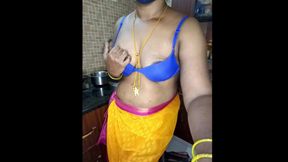 Hot Tamil Mallu Aunty Open Blouse Nude Boobs Tightness Massage Puffy Nipples Press Novel Showing Dirty Talks