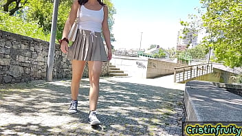 PUBLIC UPSKIRT VIEWS BUTTPLUG GIRL IN CONVERSE SNEAKERS