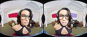 Megan Rain lets her boss enter the backdoor in order to save her job